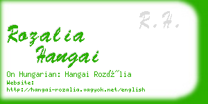 rozalia hangai business card